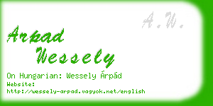 arpad wessely business card